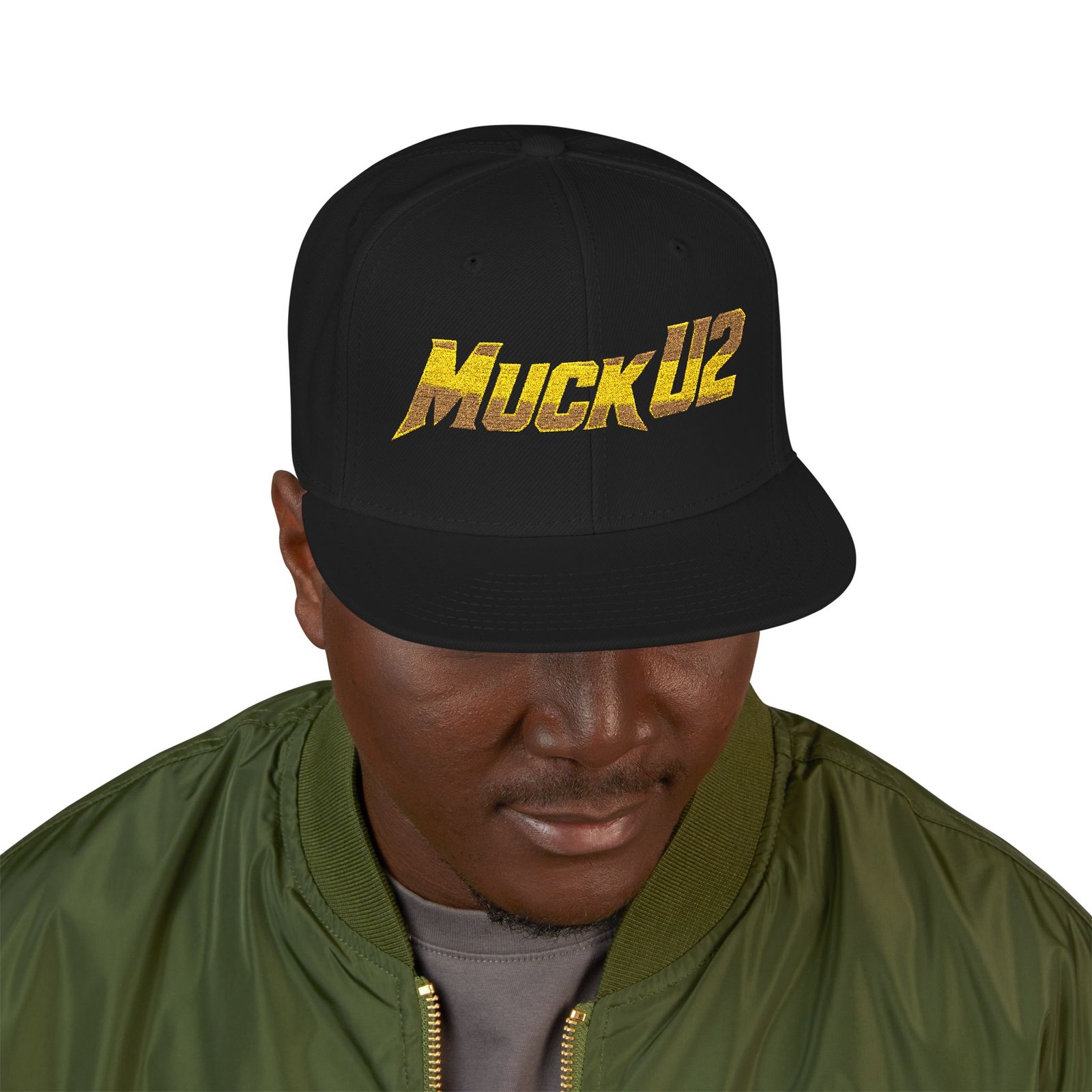 MuckU2 Snapback Poker Cap – Gold Logo