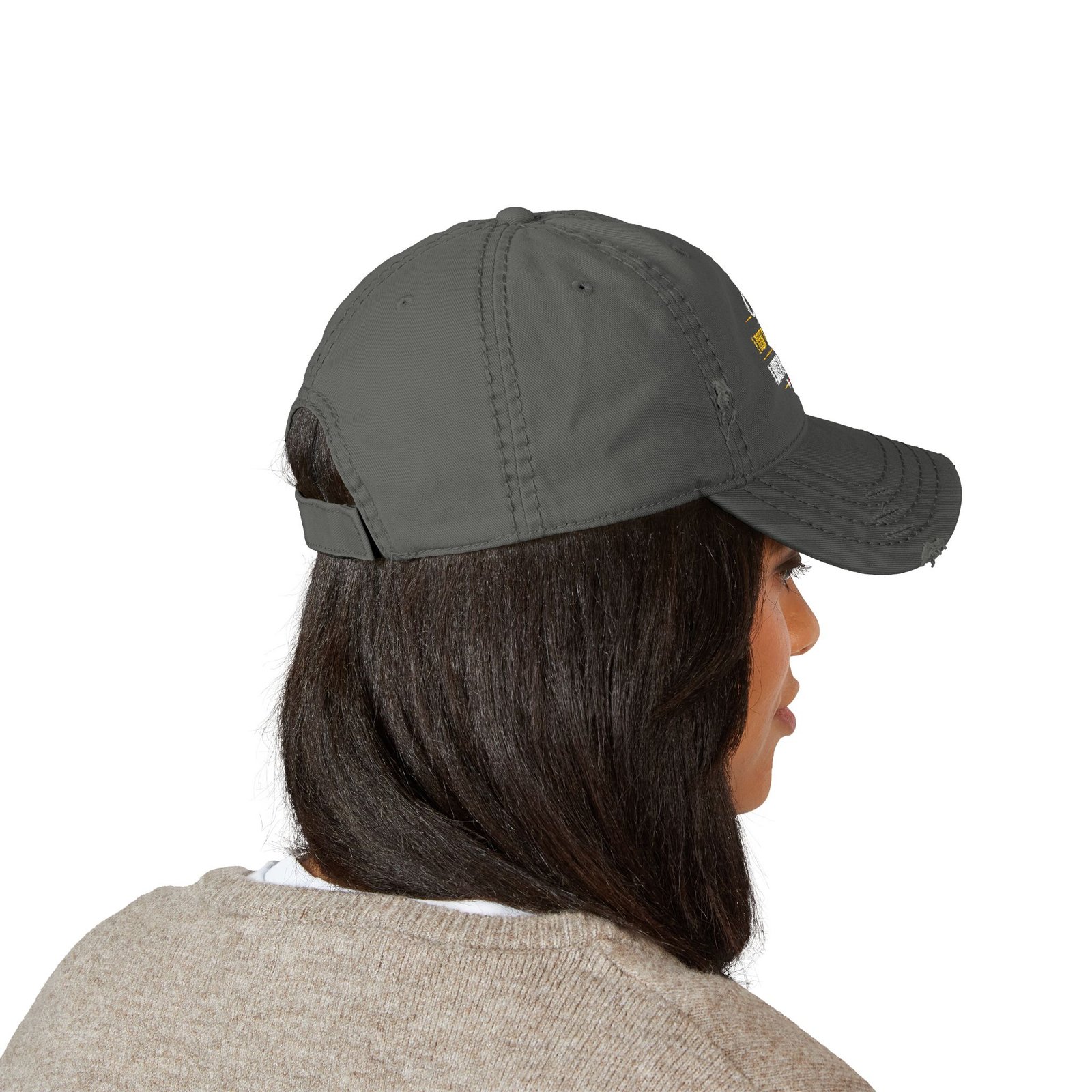 I Don’t Gamble, I Just Play Poker Distressed Dad Hat – Gold & White Poker Logo