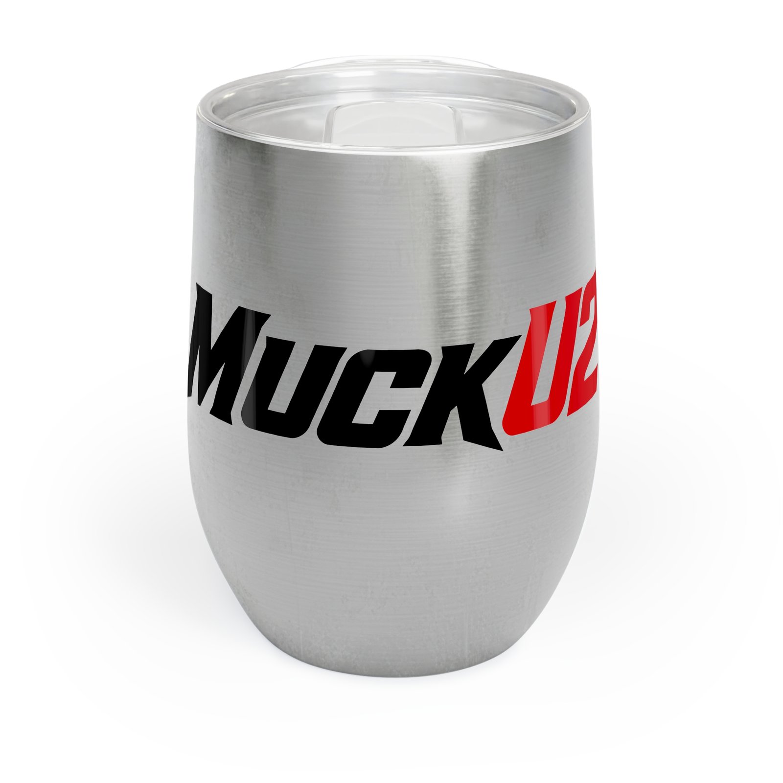 MuckU2 Wine Tumbler – Black & Red Poker Logo