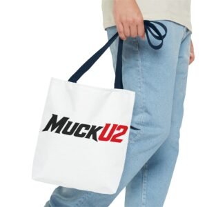 MuckU2 Canvas Tote Bag – Black & Red Poker Logo