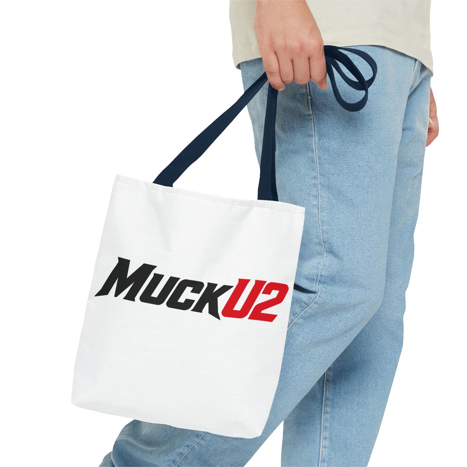 MuckU2 Canvas Tote Bag – Black & Red Poker Logo