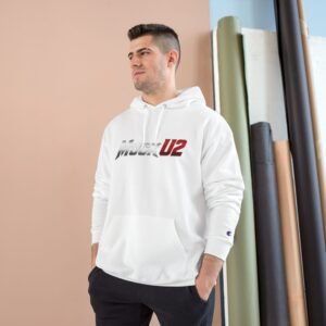 MuckU2 Hoodie – Silver & Red Logo Poker Pullover