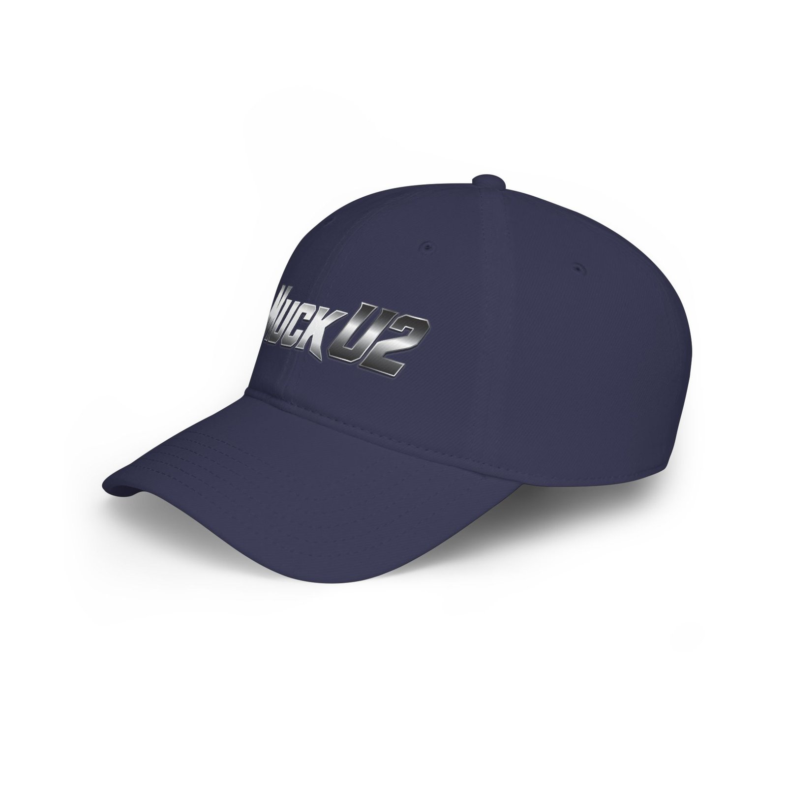MuckU2 Poker Cap – Silver Logo Baseball Hat