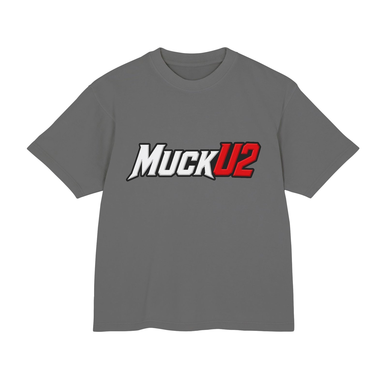 MuckU2 T-Shirt – White & Red Logo Poker Graphic Tee