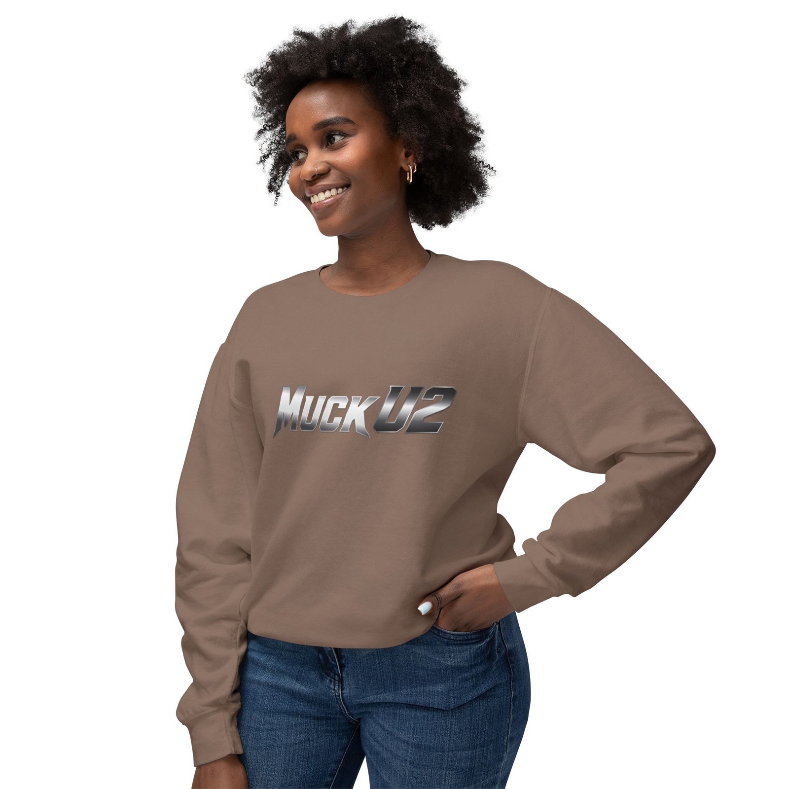 MuckU2 Sweatshirt – Silver Logo Poker Crewneck