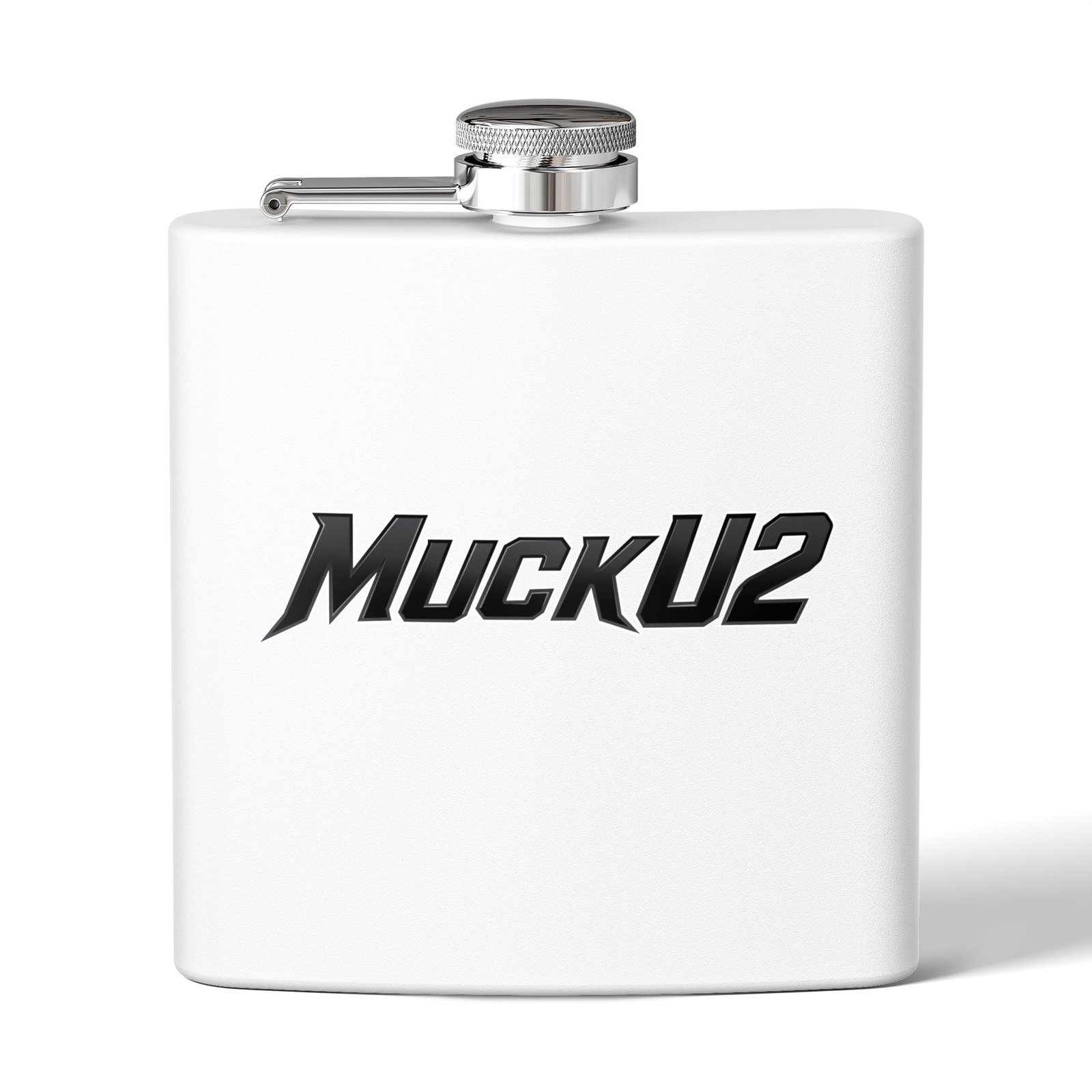 MuckU2 Flask – Black Logo Poker Flask