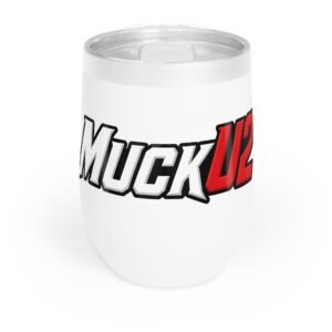 MuckU2 Wine Tumbler – White & Red Poker Logo