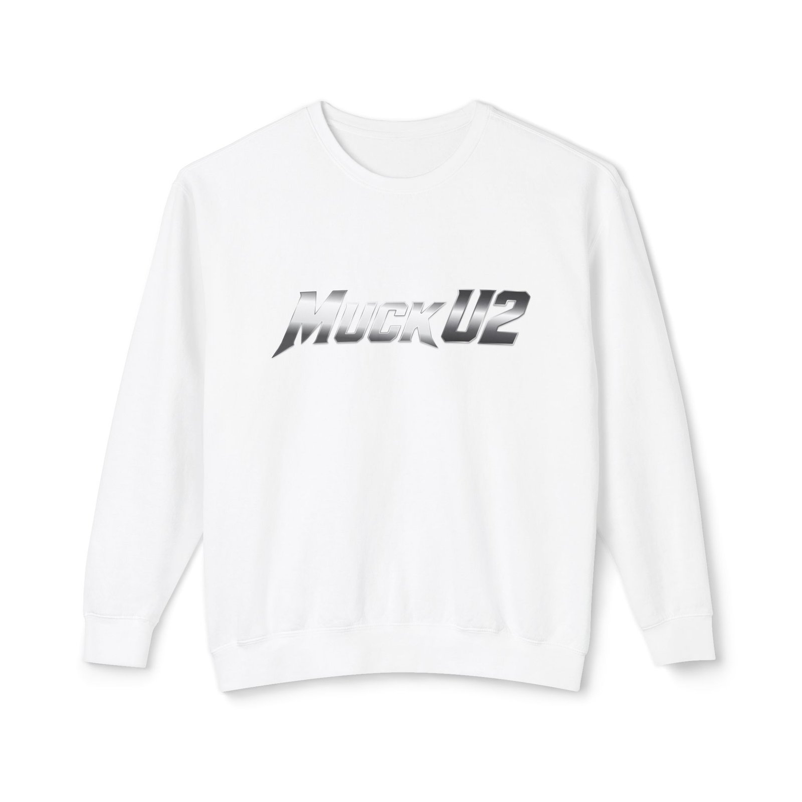 MuckU2 Sweatshirt – Silver Logo Poker Crewneck