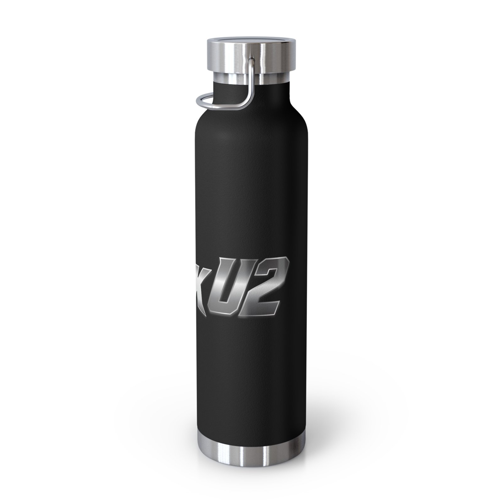 MuckU2 Insulated Water Bottle – Gradient Silver Poker Logo