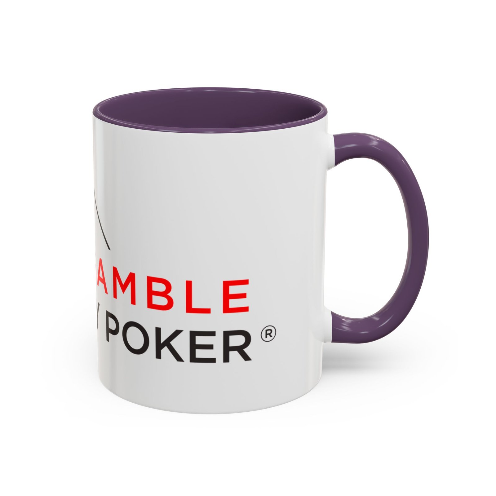 I Don’t Gamble, I Just Play Poker White Mug – Red & Black Logo