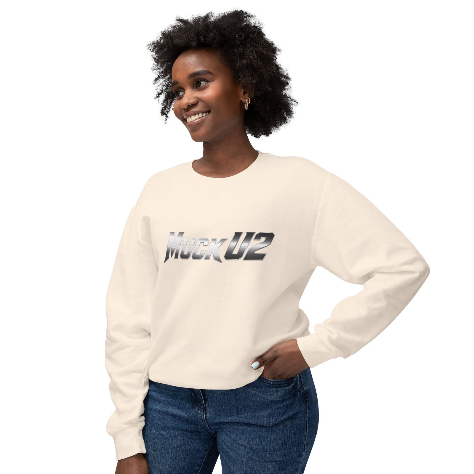 MuckU2 Sweatshirt – Silver Logo Poker Crewneck