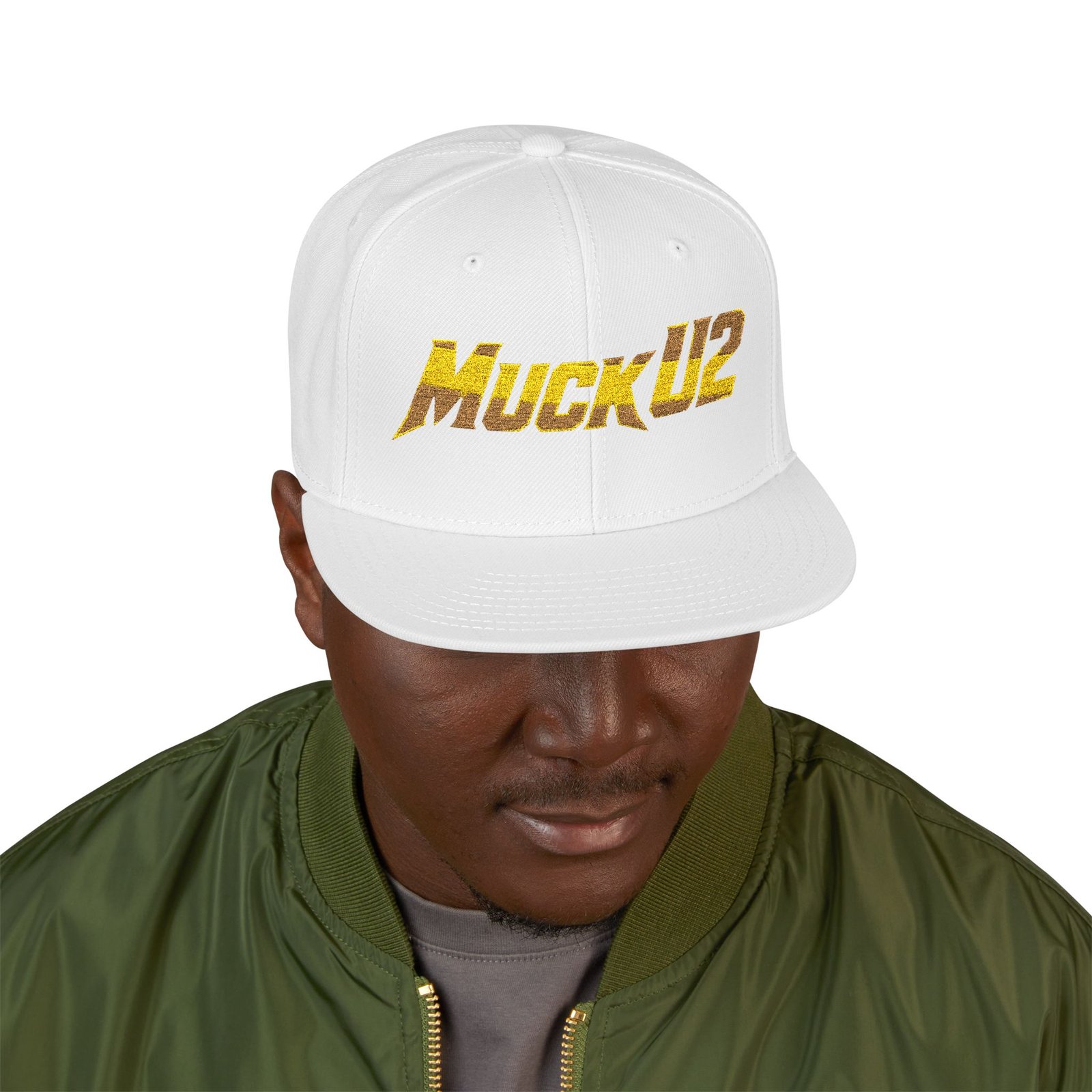 MuckU2 Snapback Poker Cap – Gold Logo