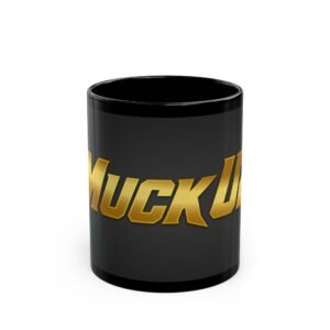 MuckU2 Black Mug – Gold Logo Poker Mug
