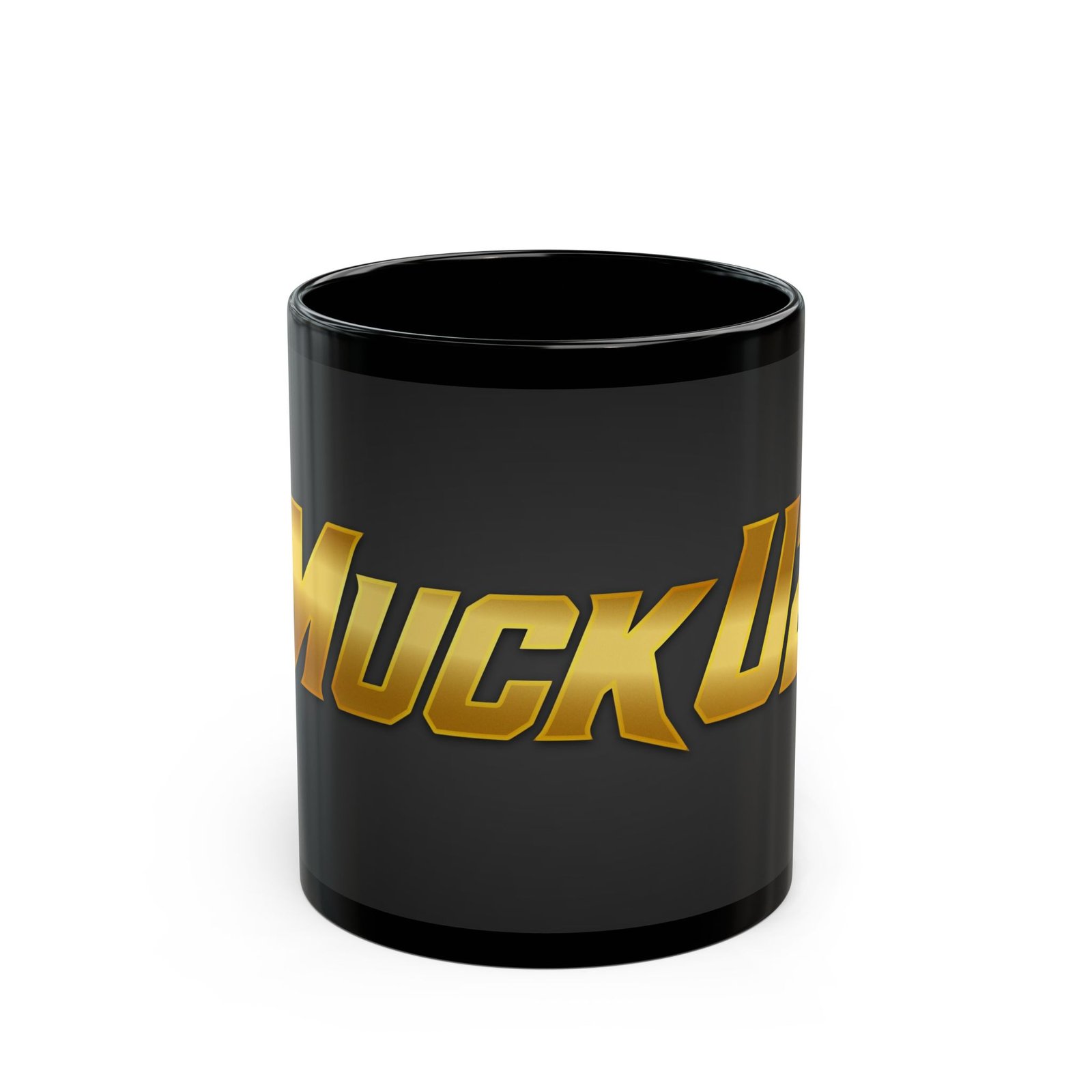 MuckU2 Black Mug – Gold Logo Poker Mug