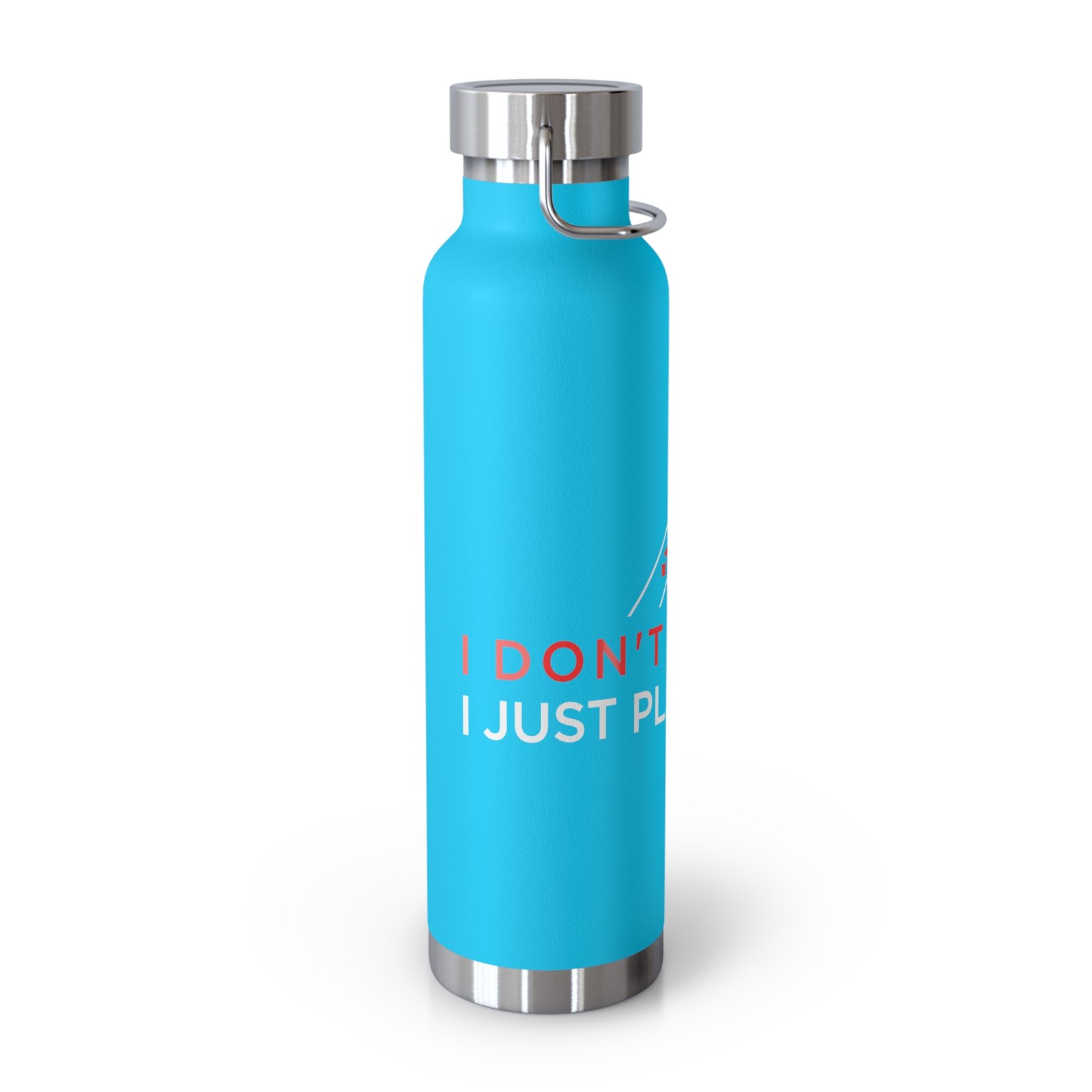 I Don’t Gamble, I Just Play Poker Insulated Water Bottle – Red & Black Logo