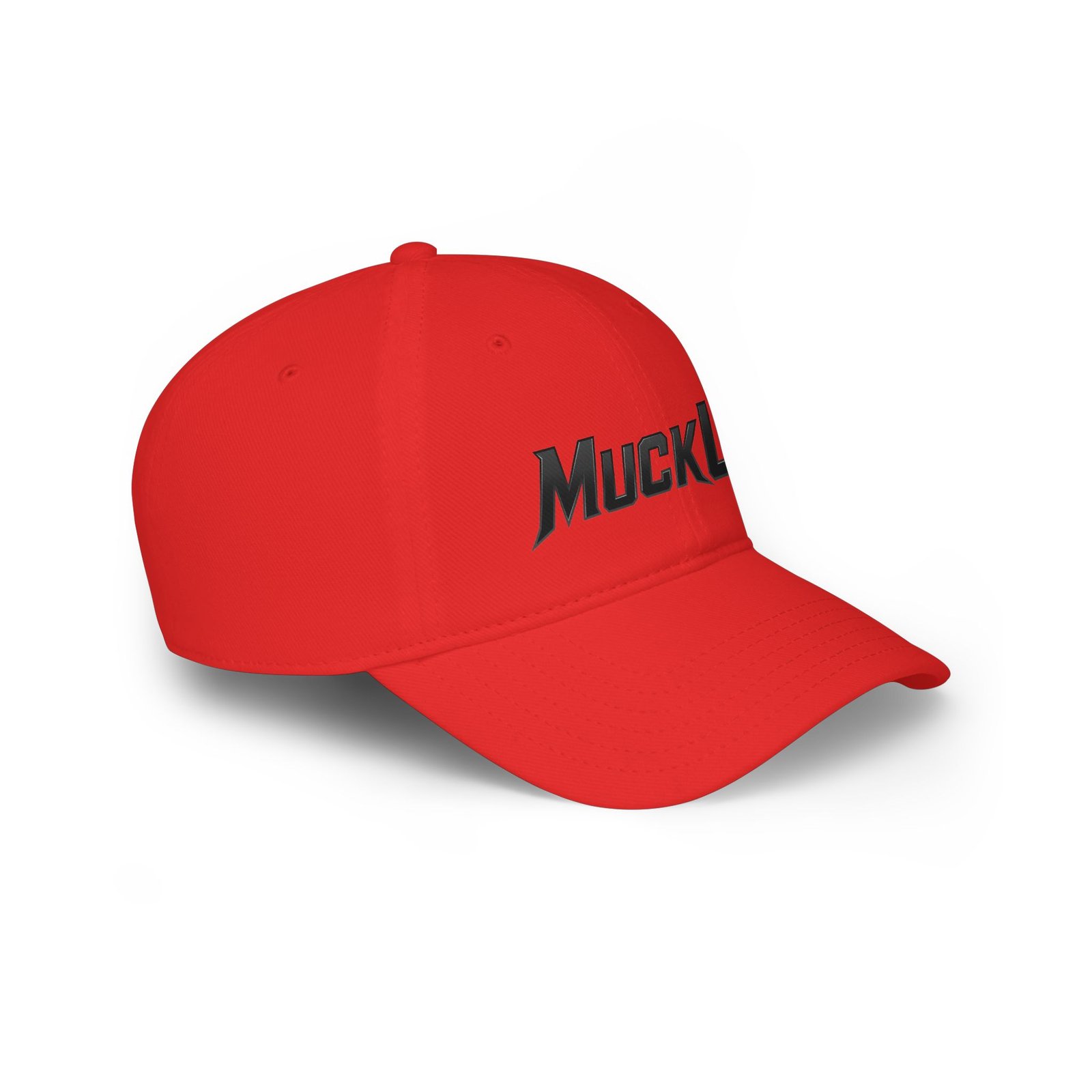 MuckU2 Distressed Dad Hat – Black Embroidered Poker Cap