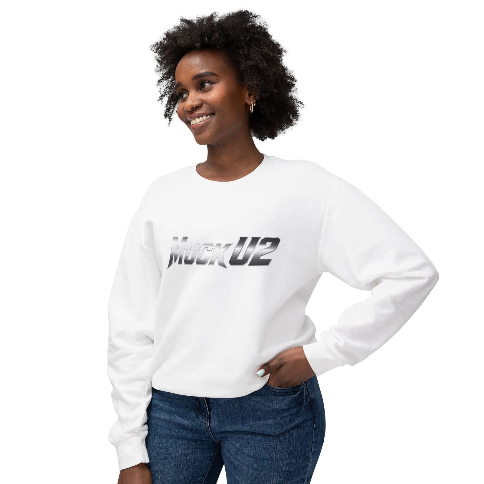 MuckU2 Sweatshirt – Silver Logo Poker Crewneck