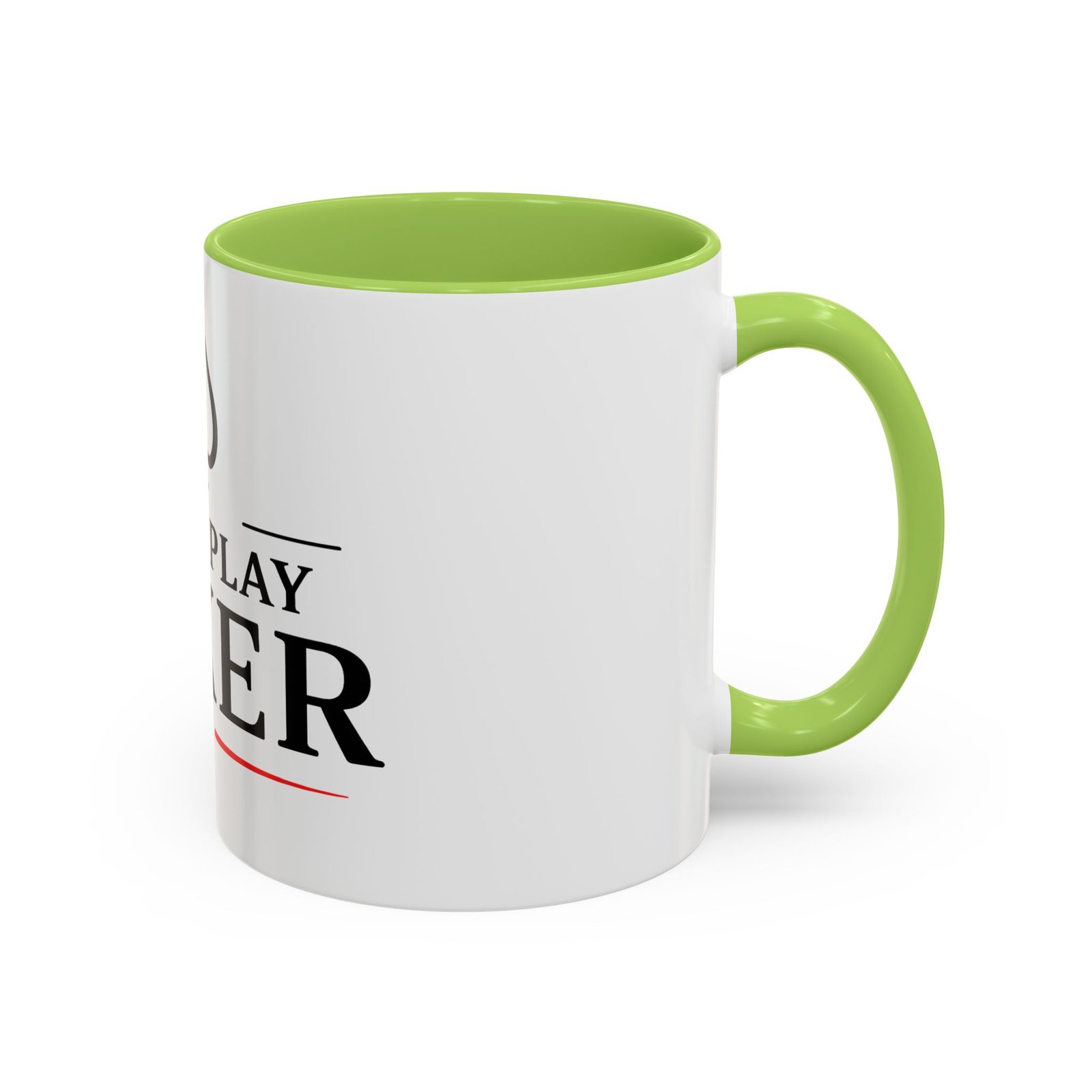 I Just Play Poker White Mug – Black & Red Logo