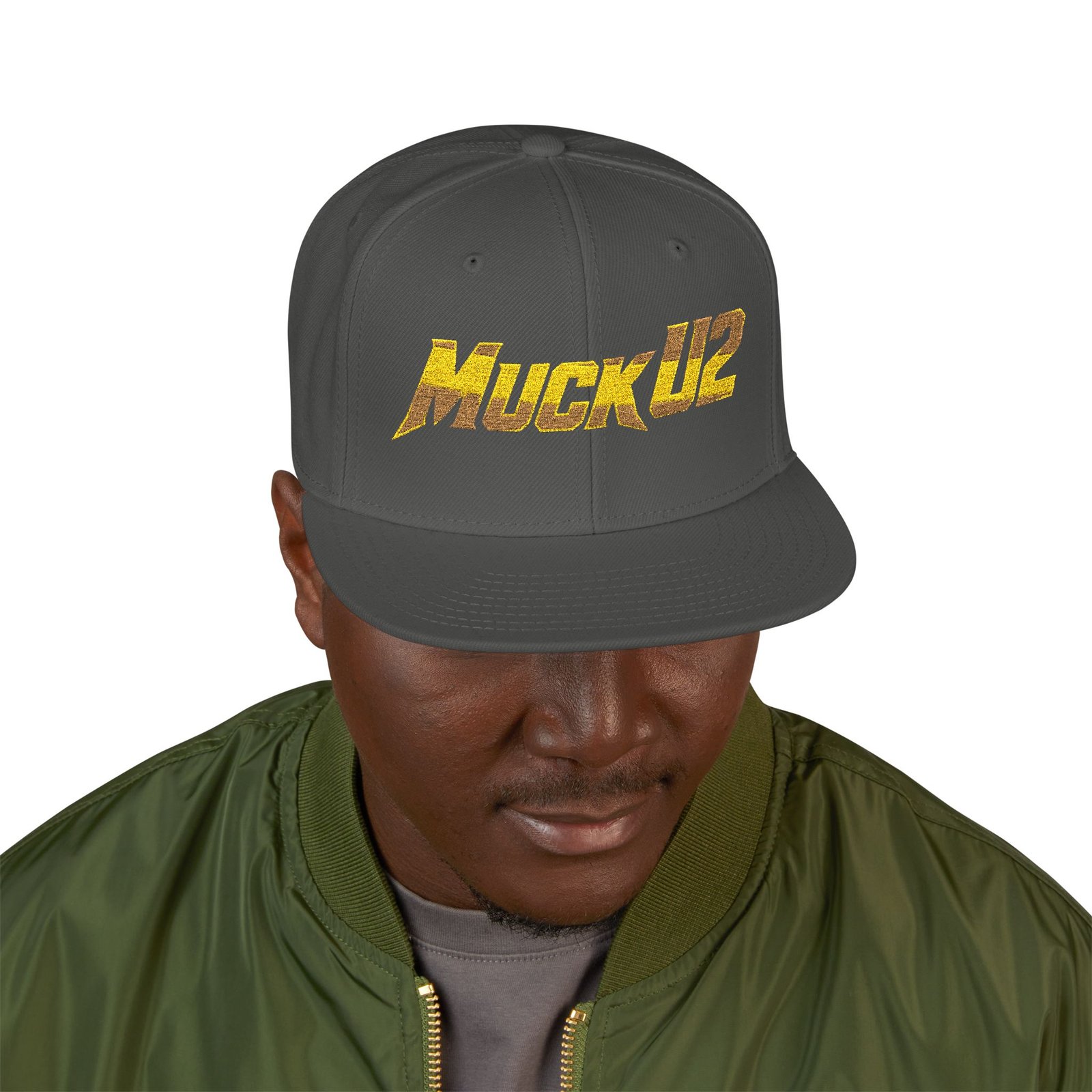 MuckU2 Snapback Poker Cap – Gold Logo