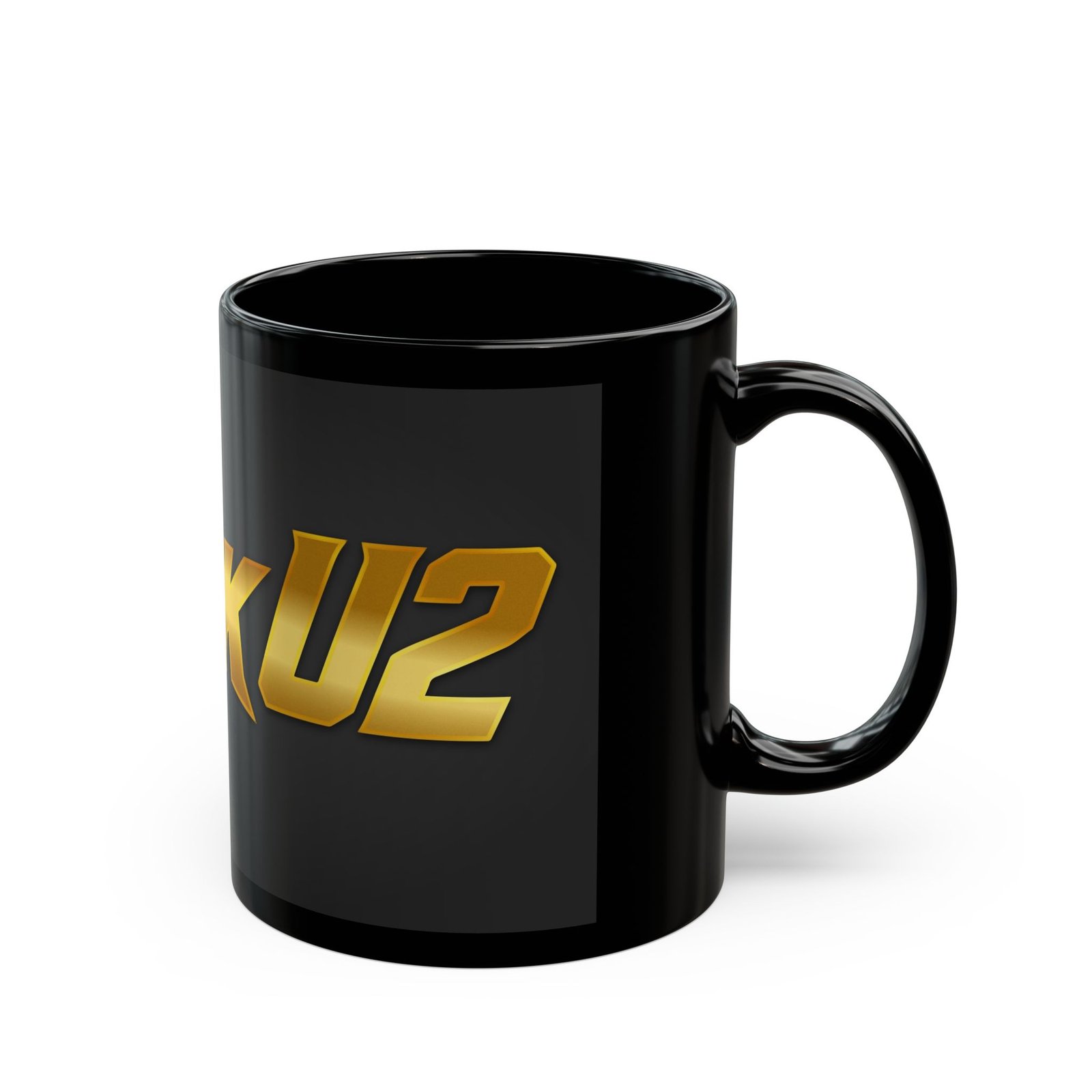 MuckU2 Black Mug – Gold Logo Poker Mug