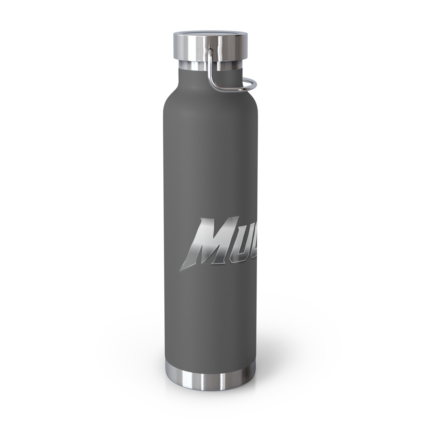 MuckU2 Insulated Water Bottle – Gradient Silver Poker Logo