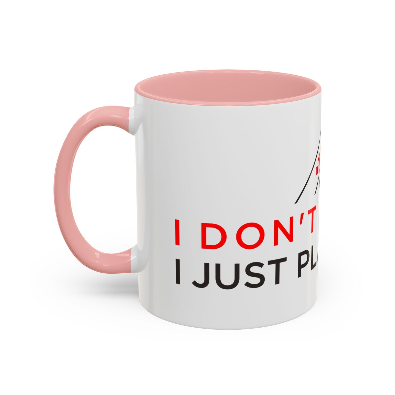 I Don’t Gamble, I Just Play Poker White Mug – Red & Black Logo
