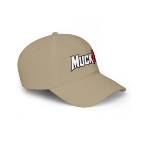 MuckU2 Poker Cap – White & Red Logo Baseball Hat