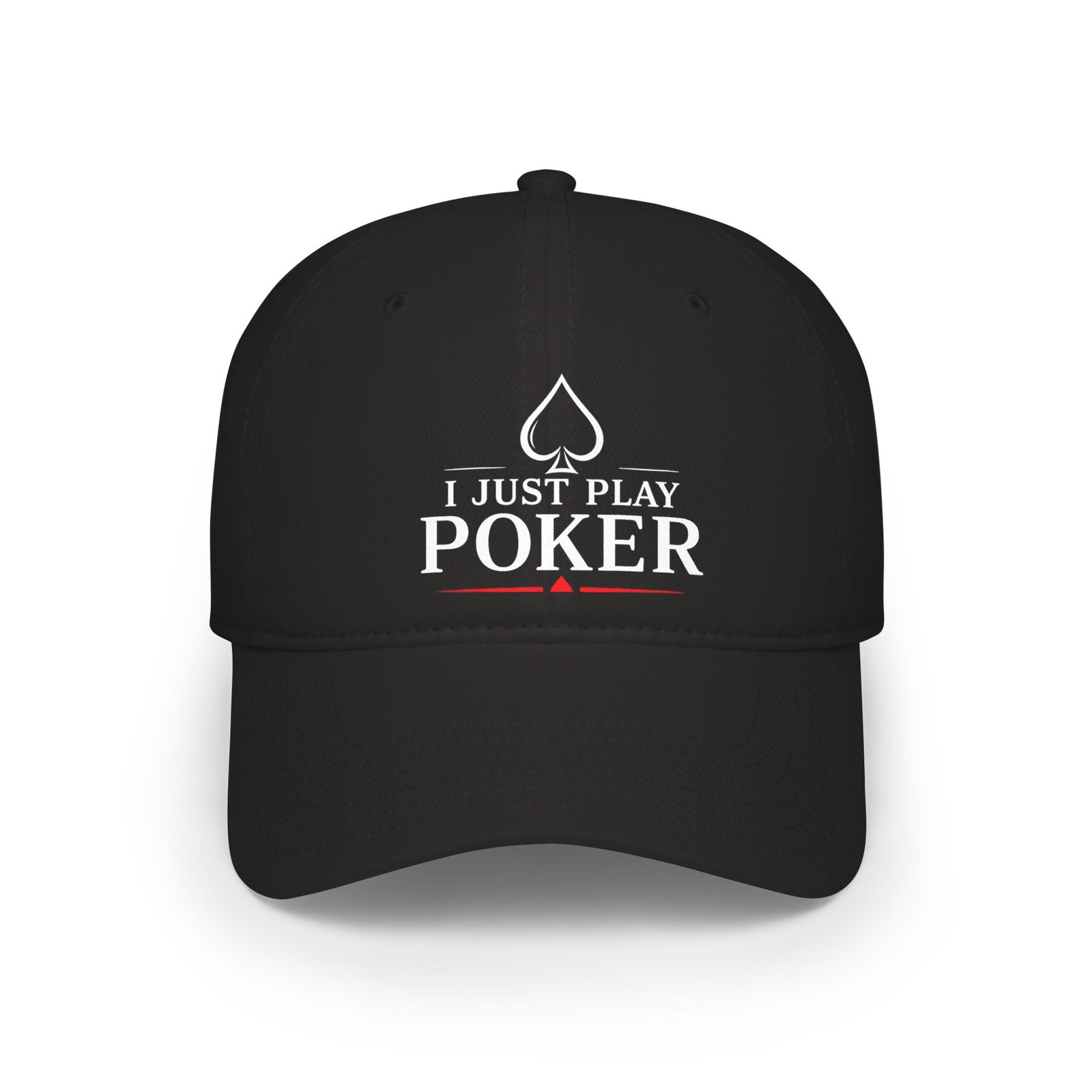 I Just Play Poker Cap – White Poker Logo