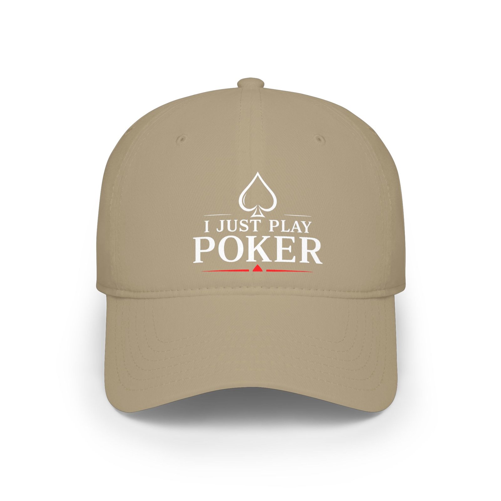 I Just Play Poker Cap – White Poker Logo