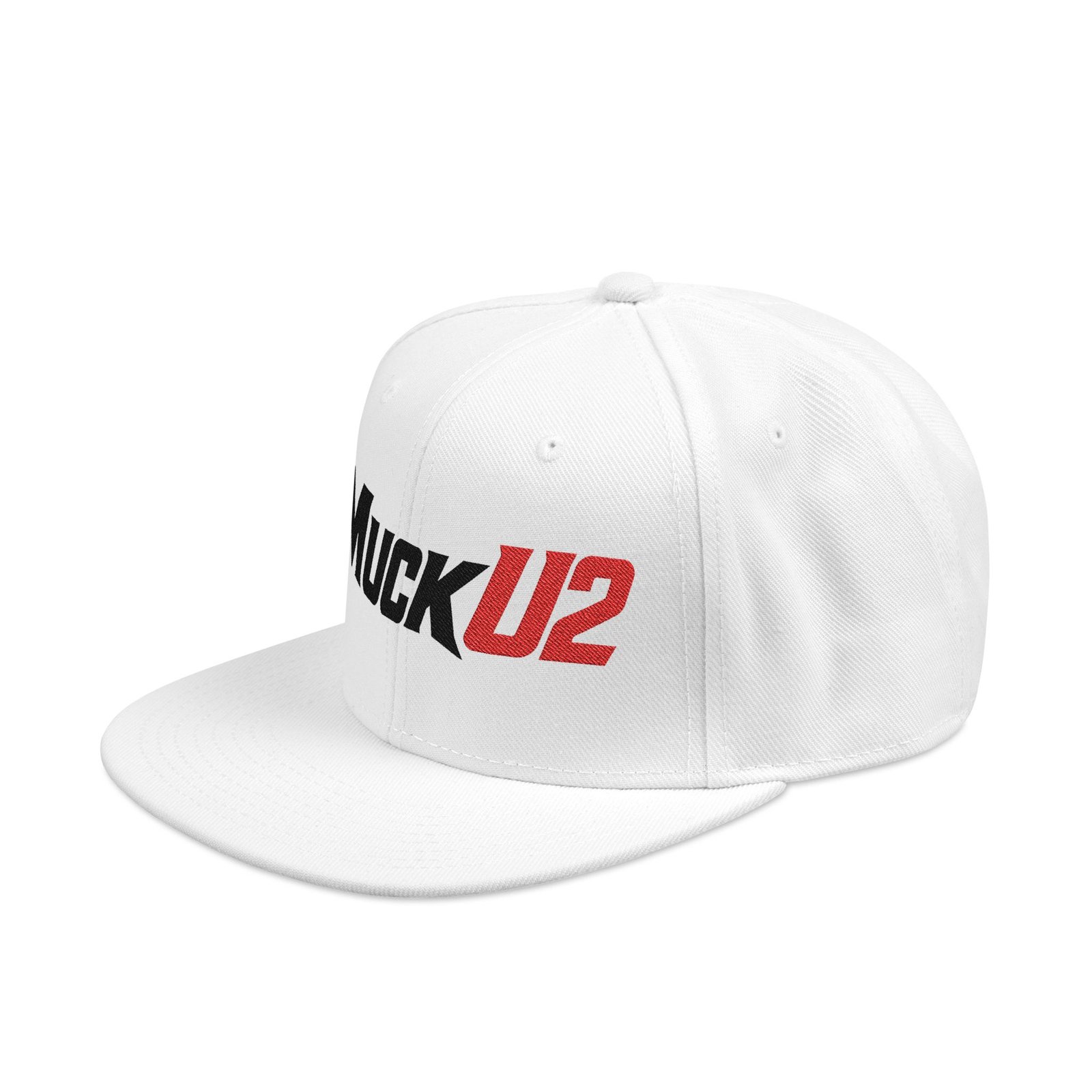MuckU2 Snapback Poker Cap – Black & Red Logo
