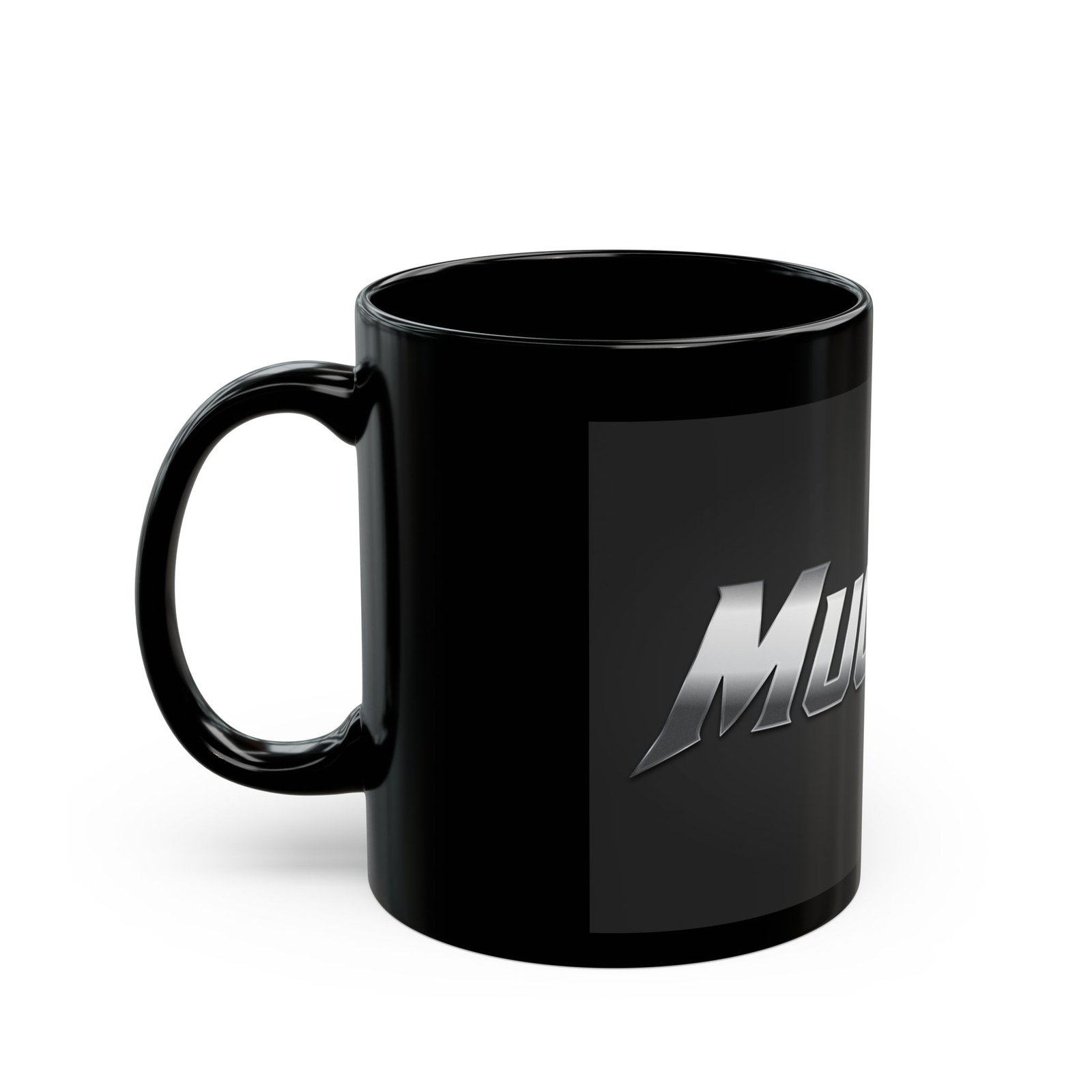 MuckU2 Black Mug – Silver Logo Poker Mug