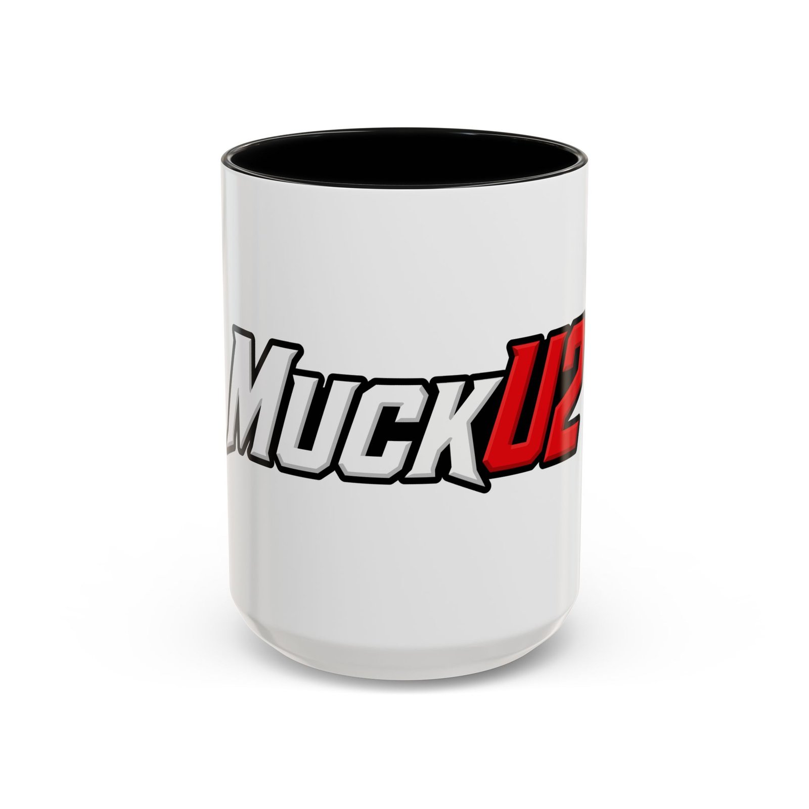 MuckU2 Mug – White & Red Logo Poker Coffee Mug
