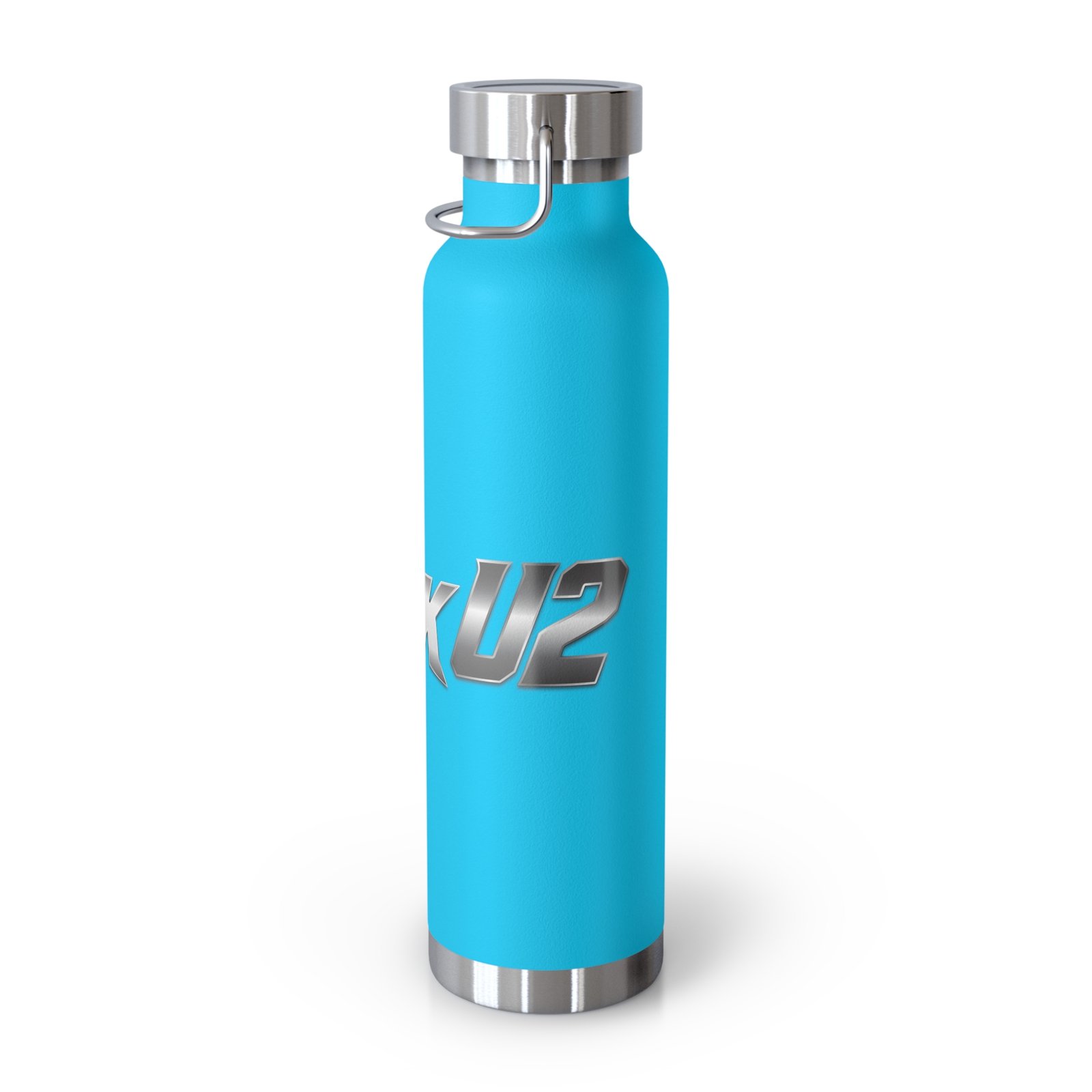 MuckU2 Insulated Water Bottle – Gradient Silver Poker Logo