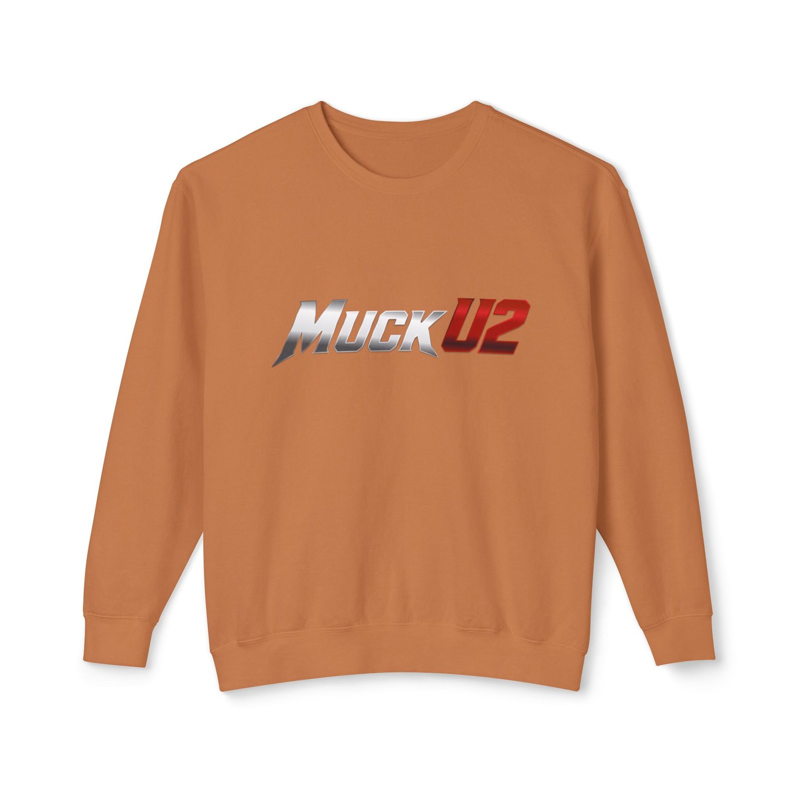 MuckU2 Sweatshirt – Silver & Red Logo Poker Crewneck