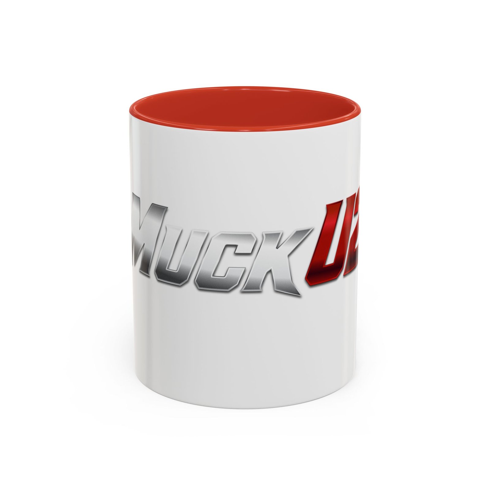 MuckU2 Mug – Silver & Red Logo Poker Coffee Mug
