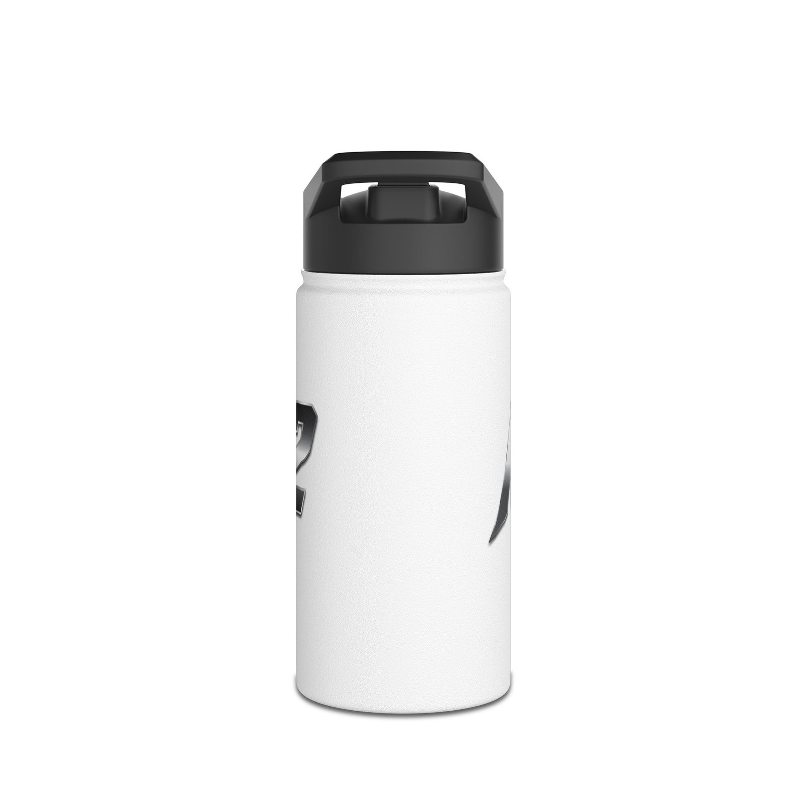 MuckU2 Sports Water Bottle – Black Lid with Gradient Silver Logo