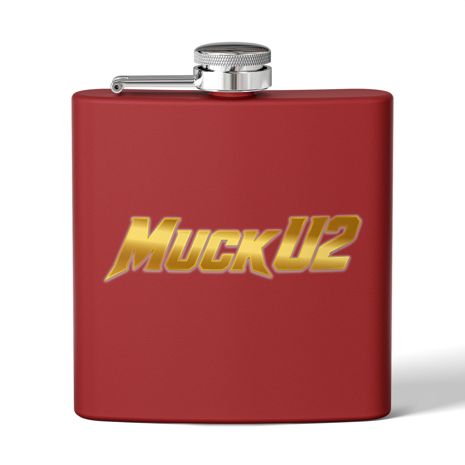MuckU2 Flask – Gold Logo Poker Flask