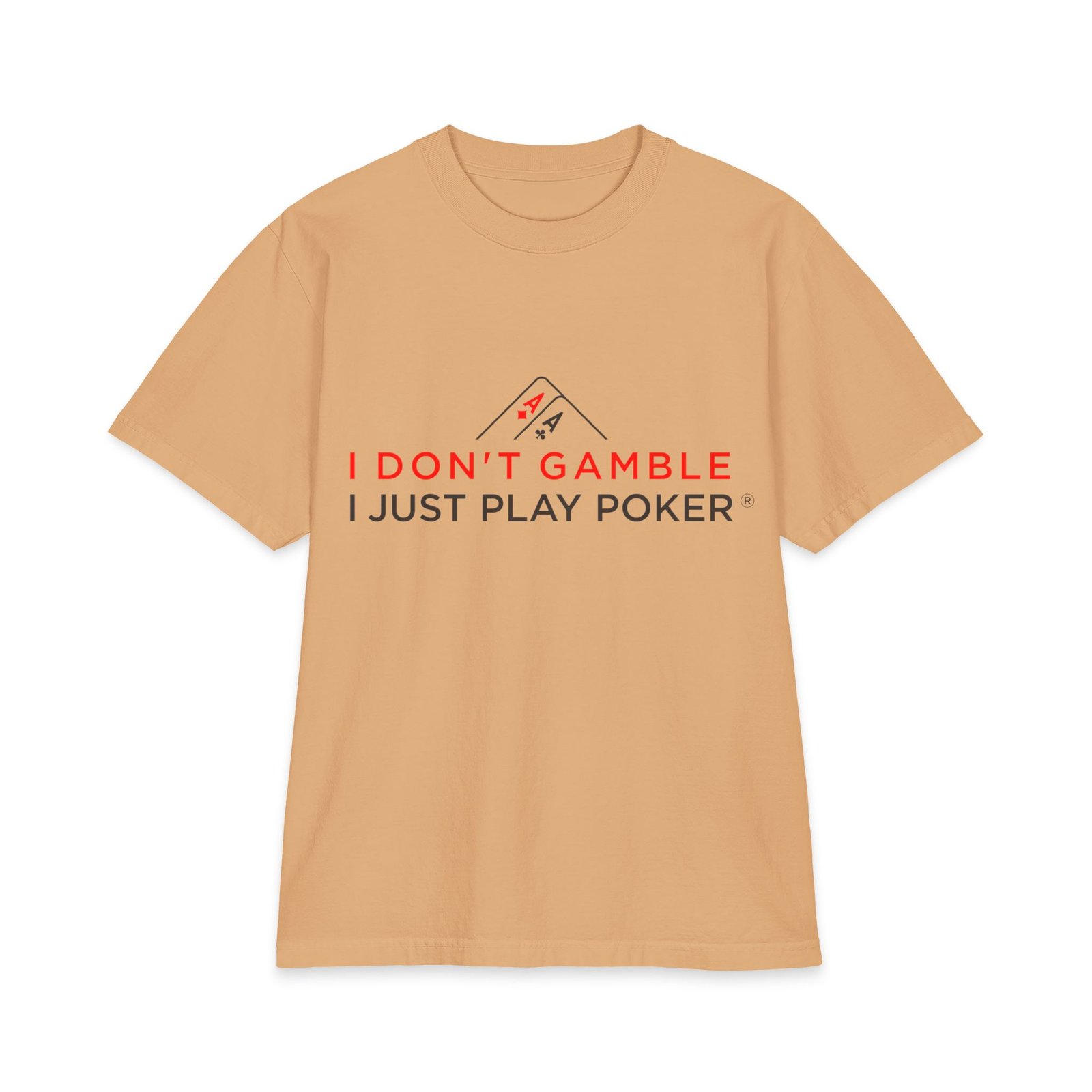 I Don’t Gamble, I Just Play Poker T-Shirt – Red & Black Poker Graphic Tee