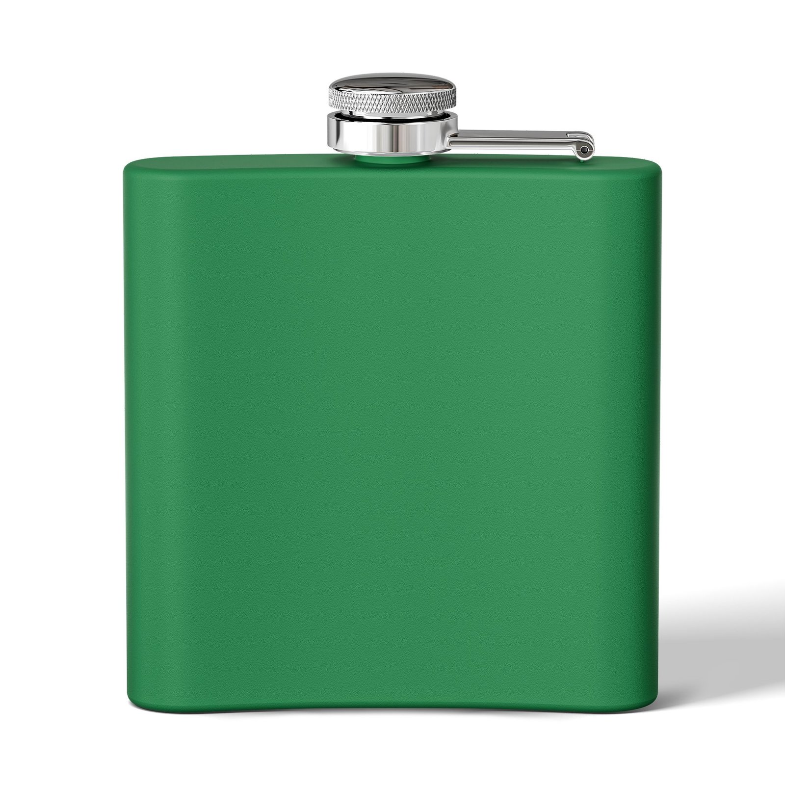 MuckU2 Flask – Silver & Red Logo Poker Flask