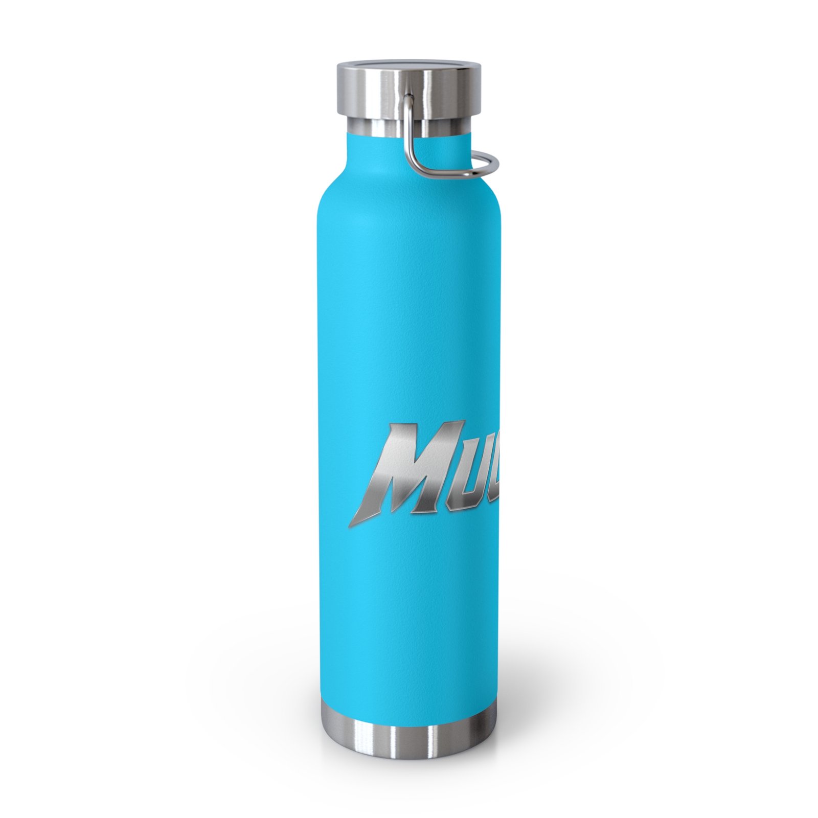 MuckU2 Insulated Water Bottle – Gradient Silver Poker Logo