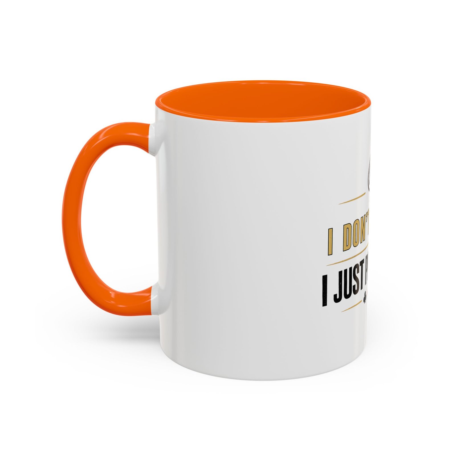 I Don’t Gamble, I Just Play Poker White Mug – Gold & Black Logo