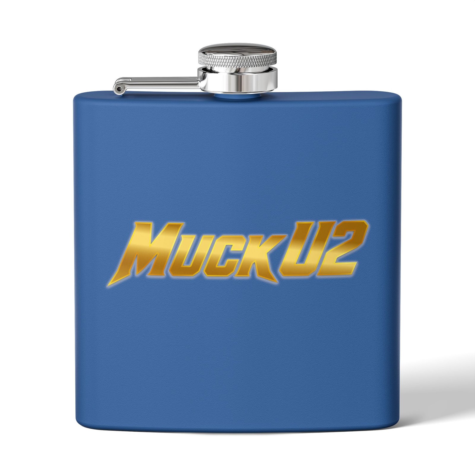 MuckU2 Flask – Gold Logo Poker Flask