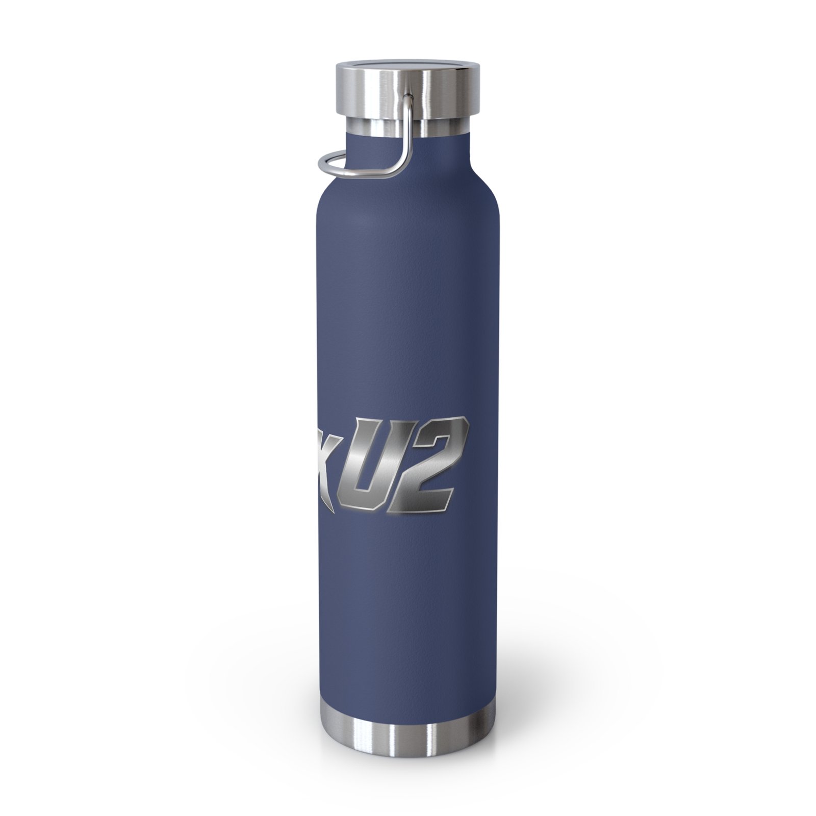 MuckU2 Insulated Water Bottle – Gradient Silver Poker Logo