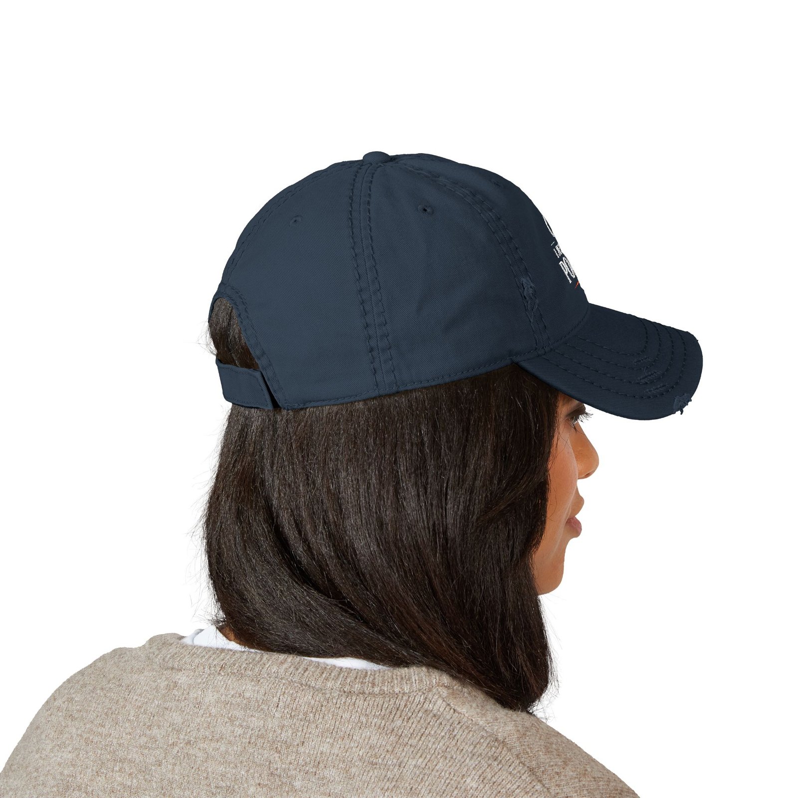 I Just Play Poker Distressed Dad Hat – White & Red Poker Logo