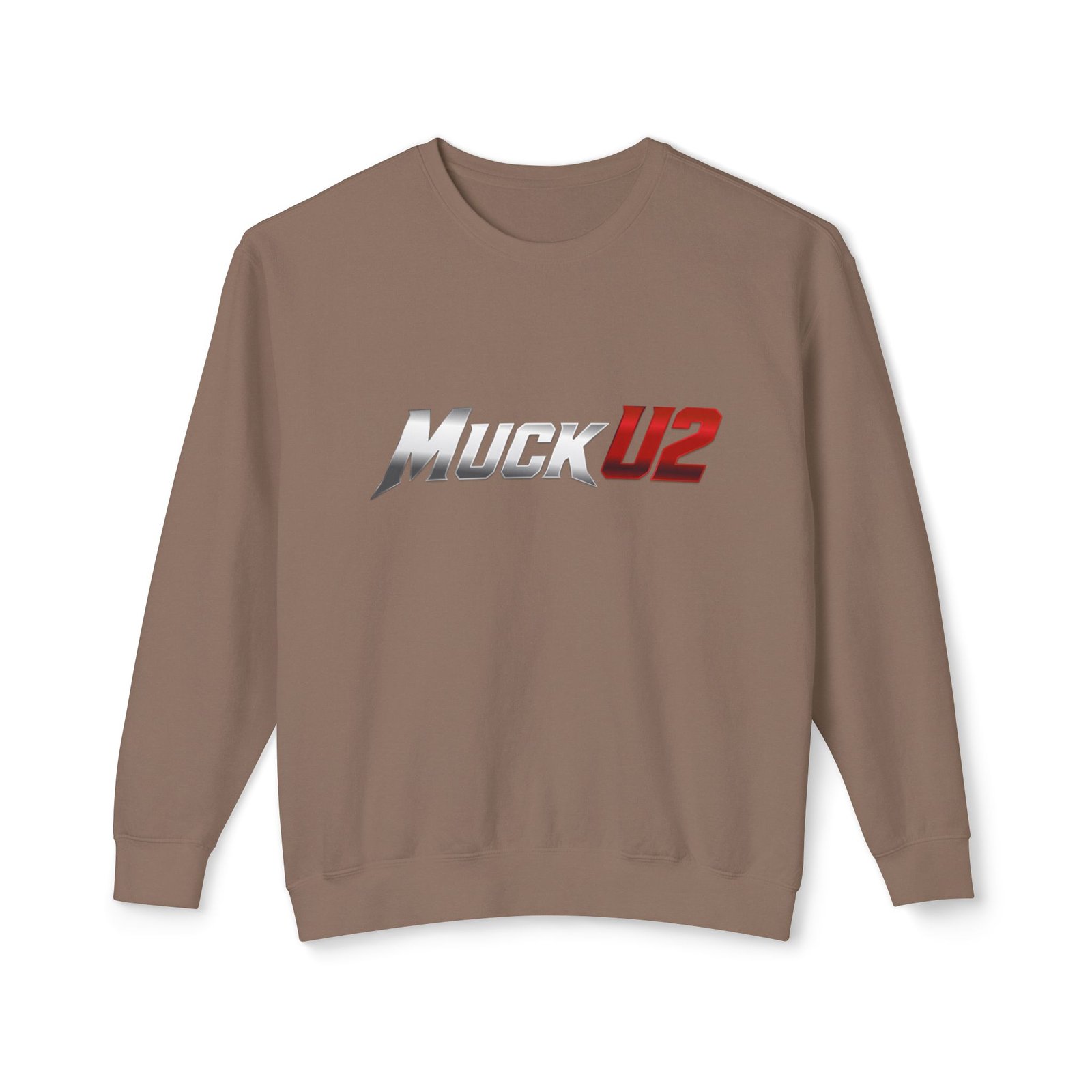 MuckU2 Sweatshirt – Silver & Red Logo Poker Crewneck