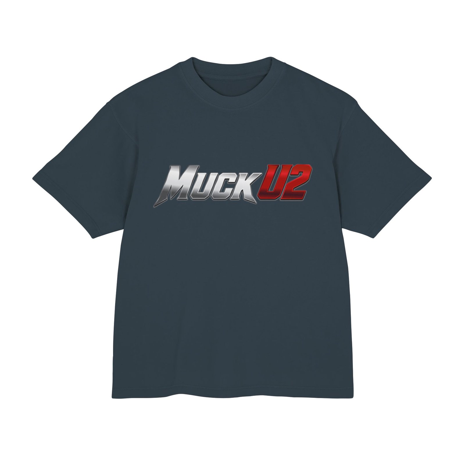 MuckU2 T-Shirt – Silver & Red Logo Poker Tee