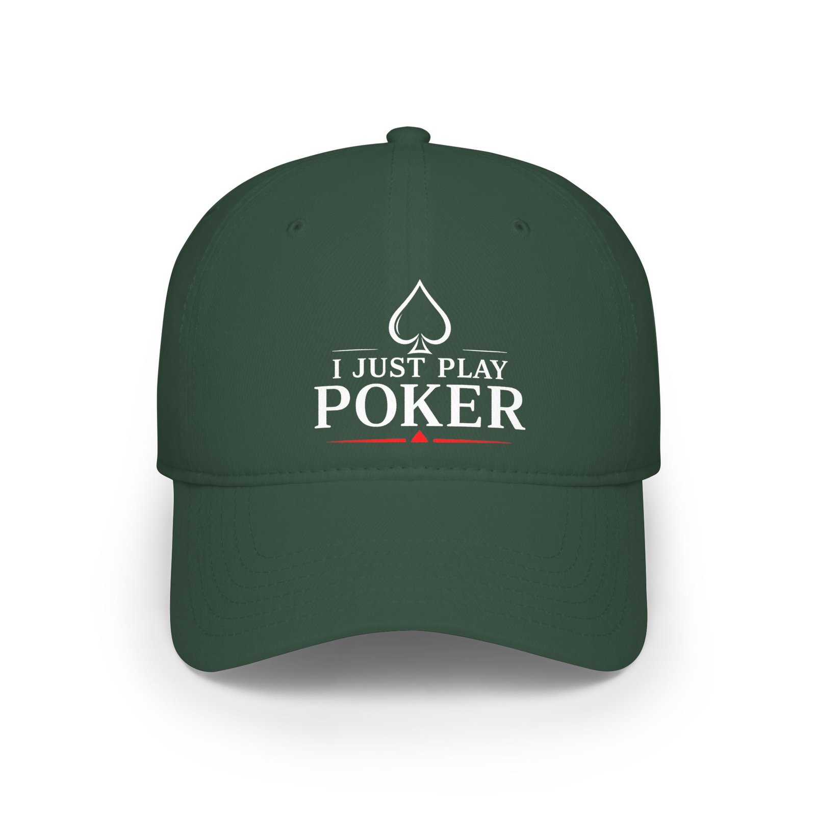 I Just Play Poker Cap – White Poker Logo