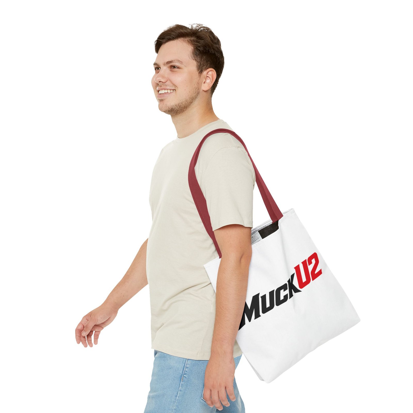 MuckU2 Canvas Tote Bag – Black & Red Poker Logo