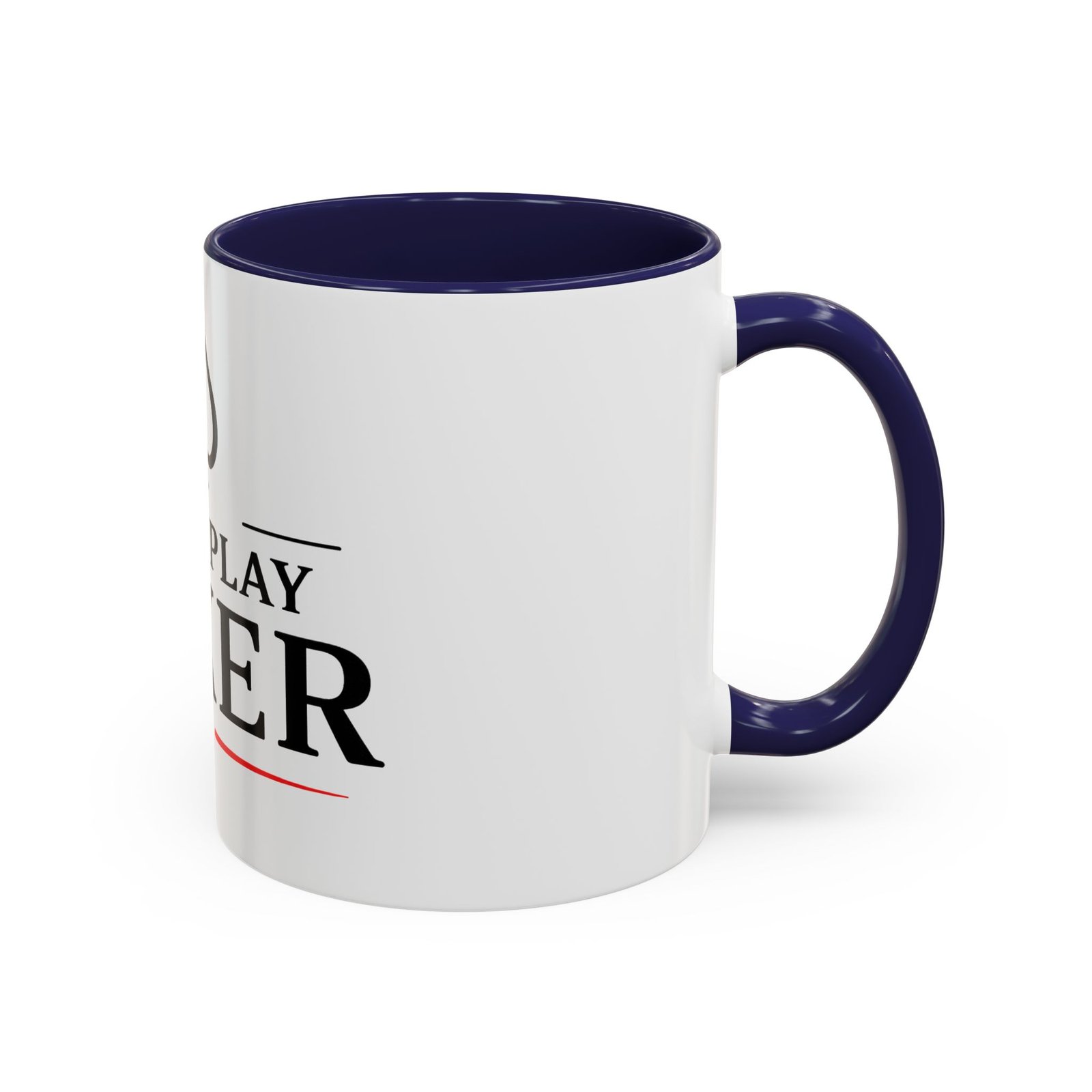 I Just Play Poker White Mug – Black & Red Logo