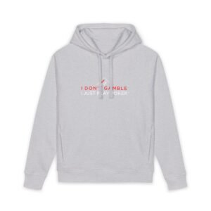 I Don’t Gamble, I Just Play Poker Hoodie – Red & White Poker Logo